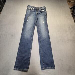 True Religion Geno Jeans Boys 12 Blue Relaxed Slim Distressed Denim Youth Kids